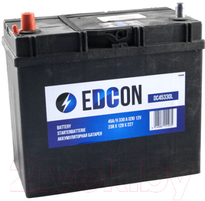 Автомобильный аккумулятор Edcon DC45330L - фото 1 - id-p225207410