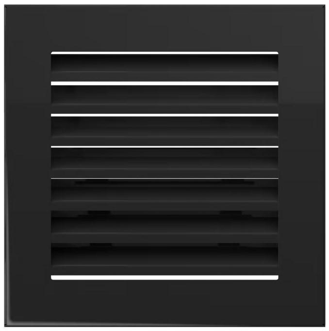 Решетка Kratki Fresh со статичными жалюзями чёрная - фото 2 - id-p134725210