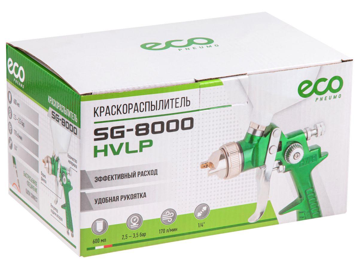 Краскораспылитель ECO SG-8000 (сопло ф 1.4 мм) (HVLP, сопло ф 1.4 мм, верх. бак 600 мл) (EC1534-14) - фото 6 - id-p225208253