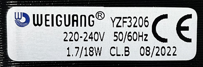 Мотор вентилятора Weiguang YZF 3206 на подставке с крыльчаткой - фото 2 - id-p225208277