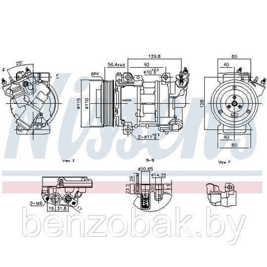 КОМПРЕССОР КОНДИЦИОНЕРА NISSENS 891016 9801764380 CITROEN DS PEUGEOT