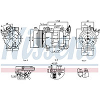 КОМПРЕССОР КОНДИЦИОНЕРА NISSENS 891016 9801764380 CITROEN DS PEUGEOT