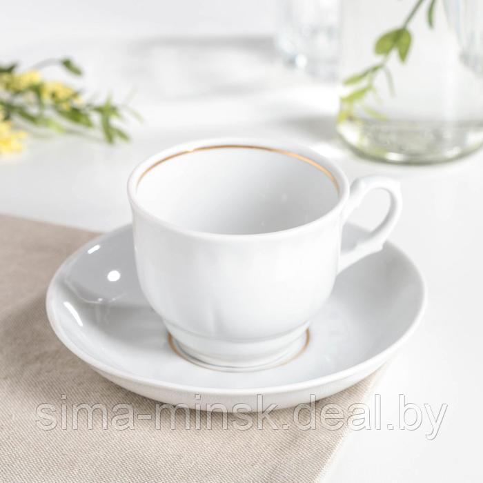 Чайная пара «Тюльпан»: чашка 250 мл, блюдце d=15 см - фото 1 - id-p225209335