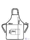 Фартук передник  парикмахерский маникюра макияжа барбер тату бариста кухонный серый, фото 4