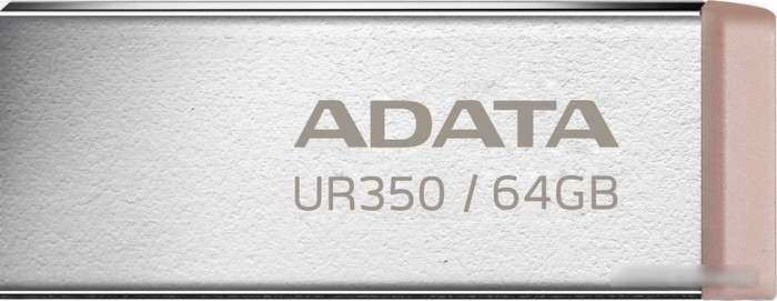 USB Flash ADATA UR350 64GB UR350-64G-RSR/BG (серебристый/коричневый) - фото 2 - id-p225212662