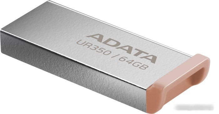 USB Flash ADATA UR350 64GB UR350-64G-RSR/BG (серебристый/коричневый) - фото 3 - id-p225212662