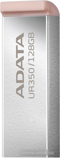 USB Flash ADATA UR350 128GB UR350-128G-RSR/BG (серебристый/коричневый) - фото 5 - id-p225212664