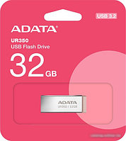 USB Flash ADATA UR350 32GB UR350-32G-RSR/BG (серебристый/коричневый)