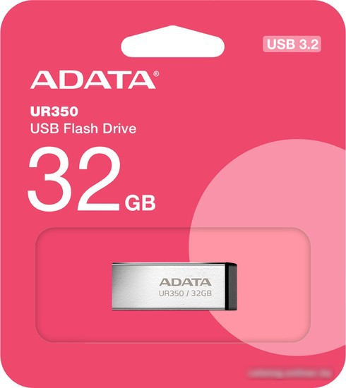 USB Flash ADATA UR350 32GB UR350-32G-RSR/BK (серебристый/черный) - фото 1 - id-p225212670