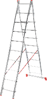 Лестница-стремянка Новая высота NV 222 алюминиевая двухсекционная 2x11 ступеней 2220211