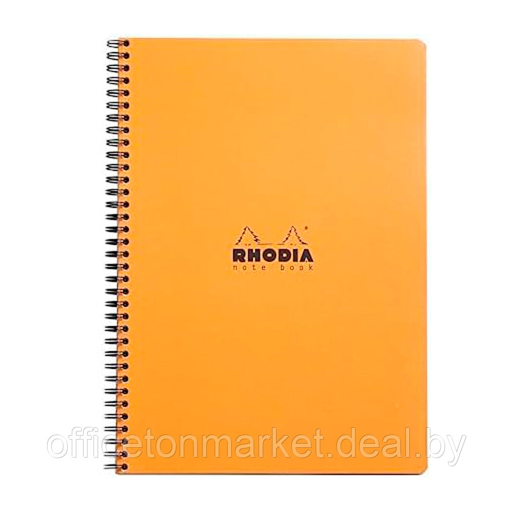 Блокнот "Rhodia", А4+, 160 страниц, в линейку, оранжевый