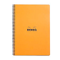 Блокнот "Rhodia", А4+, 160 страниц, в линейку, оранжевый