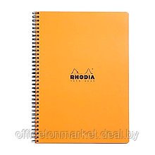 Блокнот "Rhodia", А4+, 160 страниц, в линейку, оранжевый