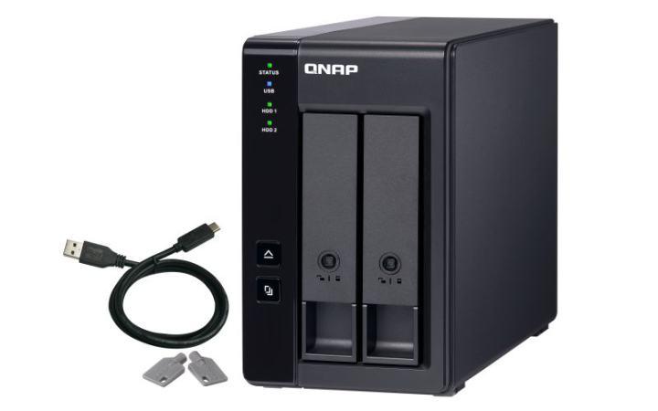 Полка расширения сетевого хранилища без дисков QNAP. channel QNAP DAS TR-002 2-Bay 2.5/3.5 SATA Type-C USB 3.1 - фото 1 - id-p225215980