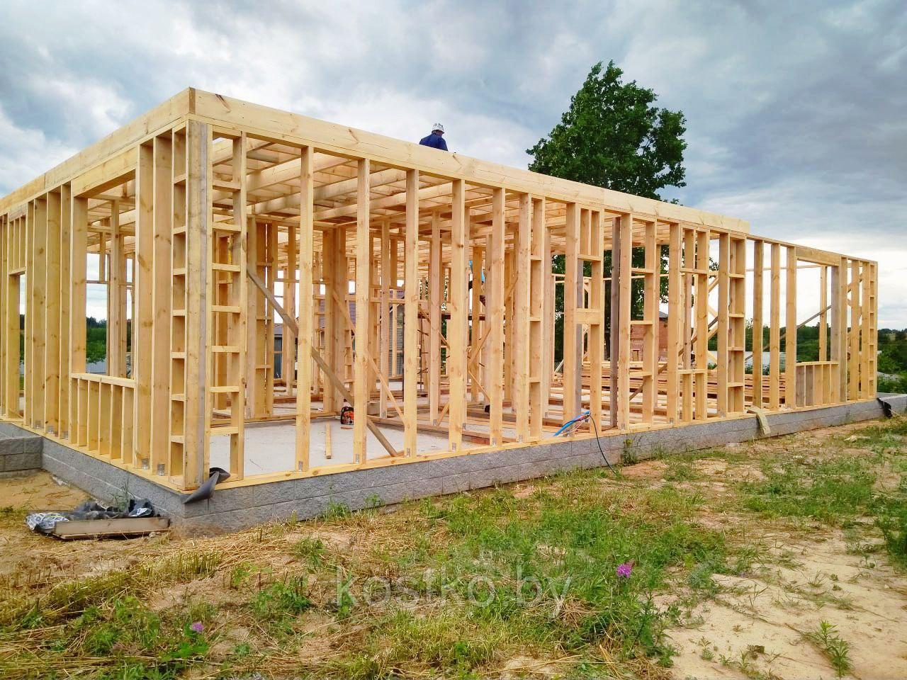 Строительство деревянного каркаса дома, каркасный дом Минск, Минская область - фото 10 - id-p8186222