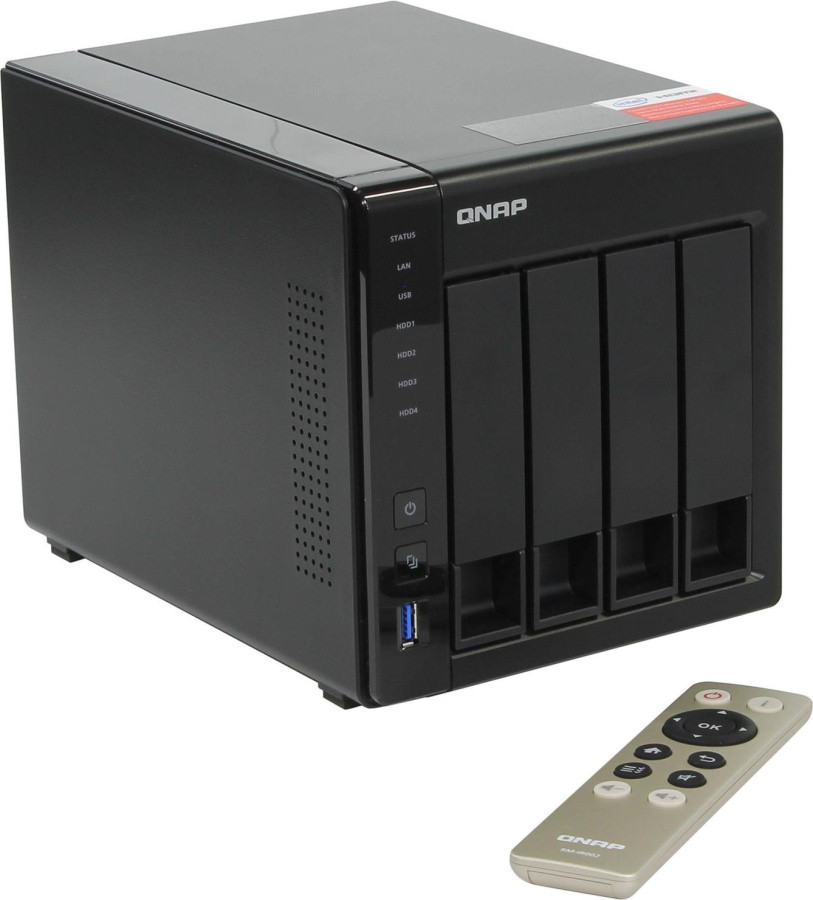 Сетевое хранилище QNAP NAS Server TS-451+ -8G (4x3.5"/2.5"HotSwap HDD - фото 1 - id-p225216019
