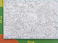 Раскраска-плакат А4 «Мега-раскраска для малышей» 8 л., 85*60 см, «Животные»