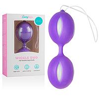 Фиолетовые с белыми вставками шарики для тренировок Wiggle Duo Kegel Ball