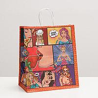 Пакет крафт «Pop Art» 32 х 19,5 х 37 см