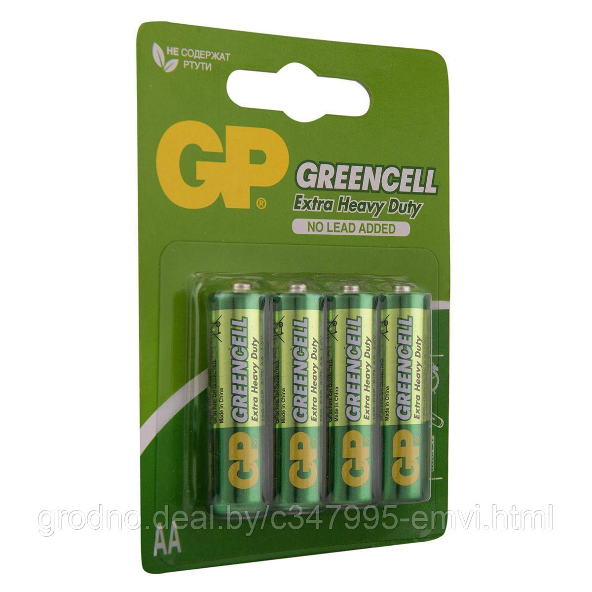 Комплект из 4-х элементов питания Greencell (АА) GP15G-2CR4 - фото 1 - id-p225119492