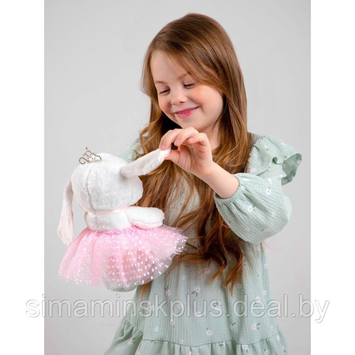 Мягкая игрушка «Зайка Ла-Пу-Ля», в платье, с короной - фото 7 - id-p225218361