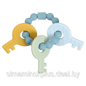 Прорезыватель силиконовый «Ключики», цвет синий, Mum&Baby