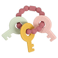 Прорезыватель силиконовый «Ключики», цвет розовый, Mum&Baby