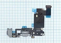 Разъем зарядки для телефона Apple iPhone 6S Plus, с разъемом гарнитуры, серый