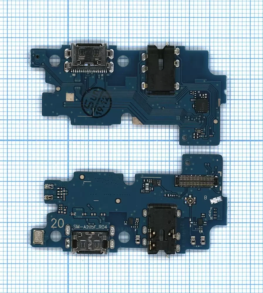 Системный разъем (разъем зарядки) для Samsung Galaxy A20 2019 (A205F)
