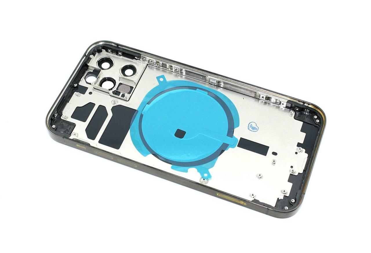 Задняя крышка (корпус) в сборе с рамкой для Apple iPhone 12 Pro, black - фото 1 - id-p225219143