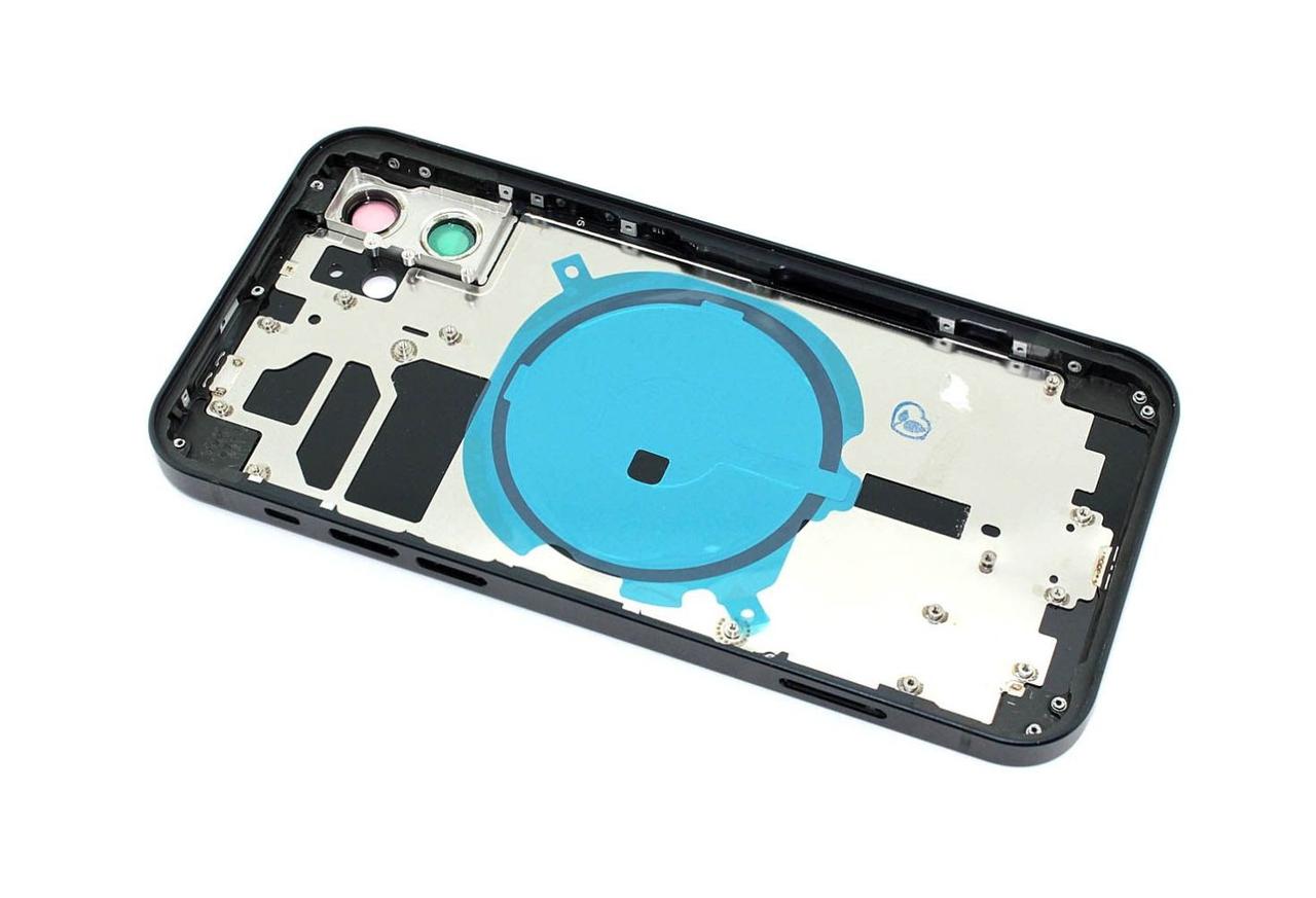 Задняя крышка (корпус) в сборе с рамкой для Apple iPhone 12, black - фото 1 - id-p225219144