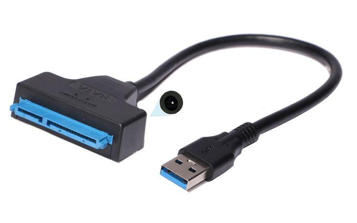 Адаптер - переходник - кабель SATA - USB3.0 для жесткого диска SSD/HDD 2.5″/3.5″ с разъемом питания, ver.03,