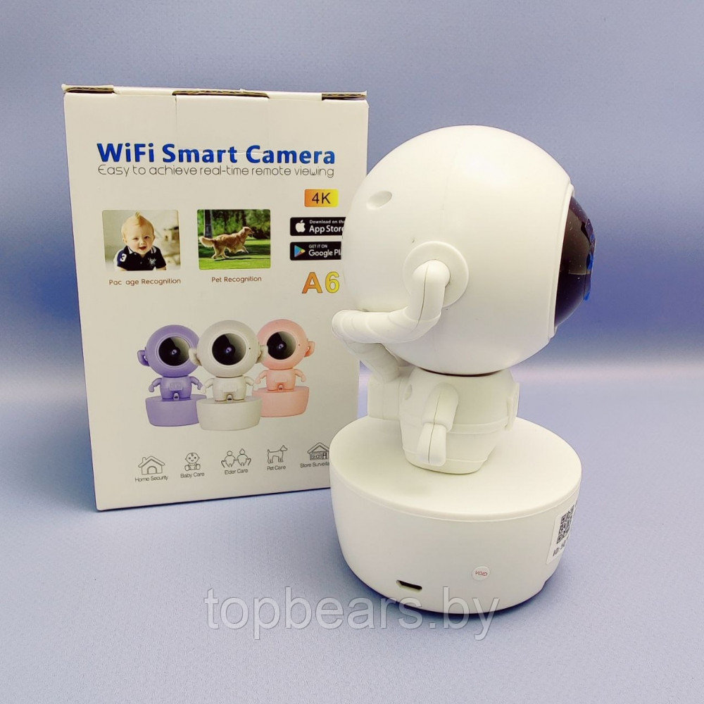 Умная камера Wi Fi smart camera 4K FULL HD Астронавт А6 (день/ночь, датчик движения, режим видеоняни) Белый - фото 4 - id-p225220150