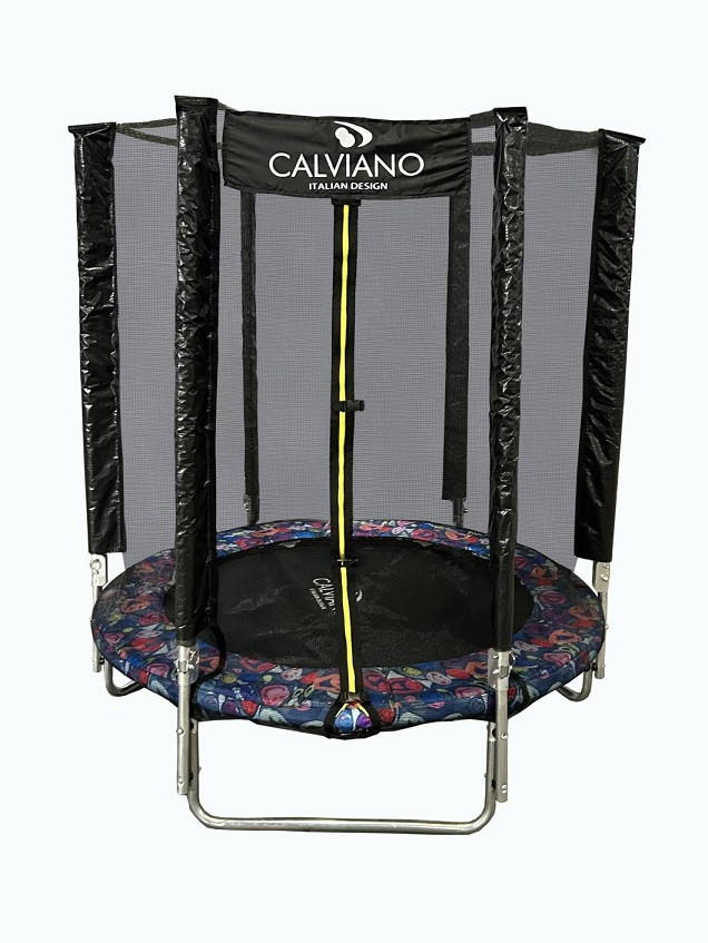 Батут с защитной сеткой Calviano Smile 183 см 6 ft складной - фото 1 - id-p225220475