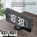 Настольные часы  будильник  электронные LED digital clock (USB, будильник, календарь, датчик температуры,, фото 5