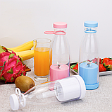 Портативный ручной бутылка-блендер для смузи Mini JuiceА-578, 420 ml  Салатовый, фото 8