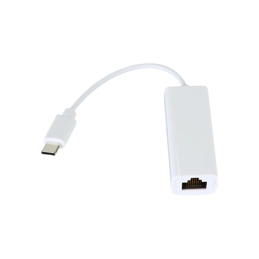 Адаптер - переходник USB Type-C 2.1 - RJ45 (LAN) до 100 Мбит/с, белый 556741