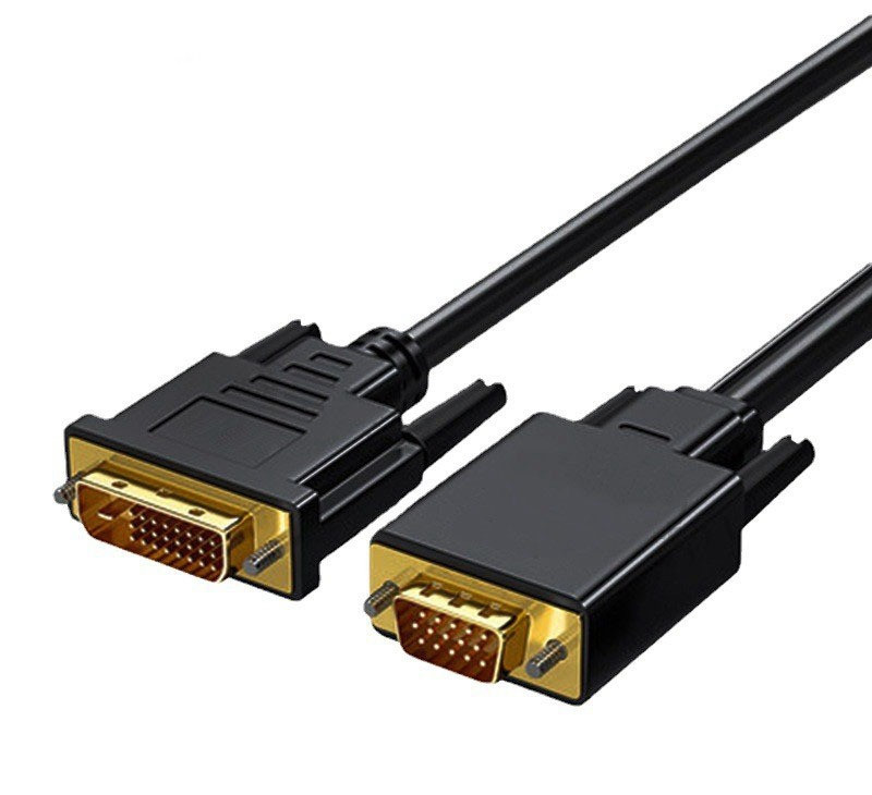 Кабель DVI-D - VGA, папа-папа, 1,8 метра, черный 556828