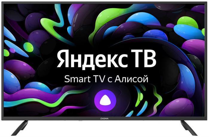 Телевизор с голосовым управлением DIGMA DM-LED43SBB31 FHD Smart смарт Яндекс.ТВ - фото 1 - id-p225049598