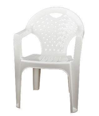 Пластиковое кресло садовое для дачи АЛЬТЕРНАТИВА М2608 стул для кафе белый - фото 1 - id-p225049675