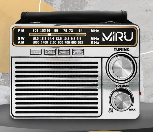 Портативный радиоприемник MIRU BS57 мощный аналоговый аккумуляторный FM приемник ретро радио на батарейках - фото 1 - id-p225161051