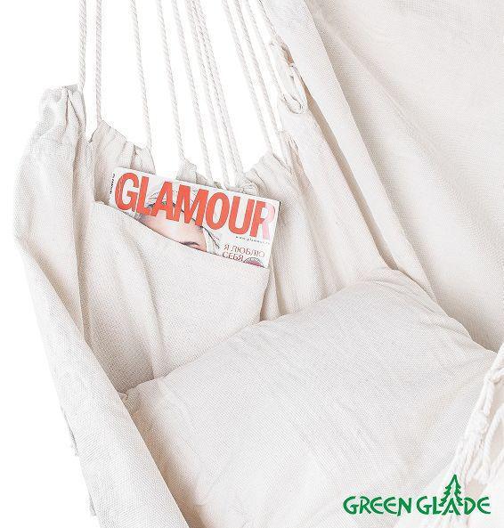 Подвесной гамак-кресло качалка качели GREEN GLADE G-050 садовое для дачи террасы - фото 3 - id-p225161112