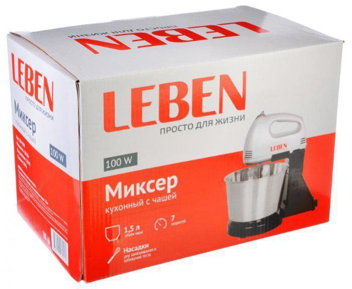 Кухонный электрический миксер настольный бытовой с чашей для теста LEBEN 269-008 - фото 5 - id-p225161274