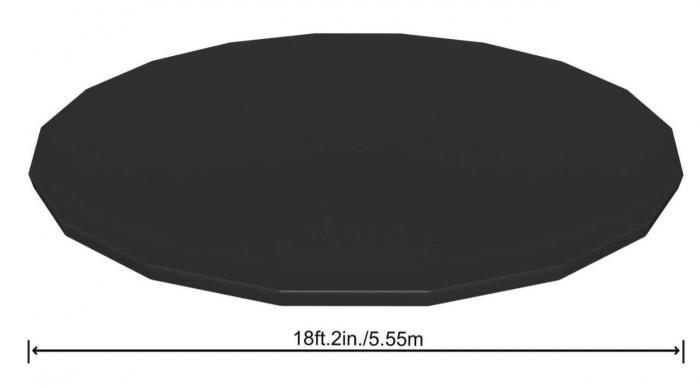 Тент для круглого каркасного бассейна BESTWAY 58039 чехол накидка накрытие 549 см черный - фото 1 - id-p225161290