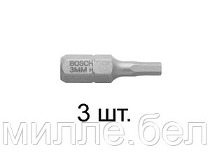 Насадка с шестигр. хв. Is 1,5  25мм  (2607001716) (3 шт) (BOSCH)