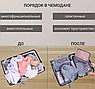 Дорожный набор органайзеров для чемодана Travel Colorful life 7 в 1 (7 органайзеров разных размеров), Песочный, фото 4