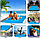 Пляжный водоотталкивающий коврик 210х200 см. / Покрывало - подстилка для пляжа и пикника анти-песок Голубой, фото 8