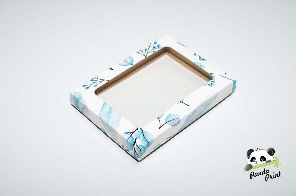 Коробка с прозрачным окном 220х160х30 Настроение свежести (крафт дно) - фото 1 - id-p225238726