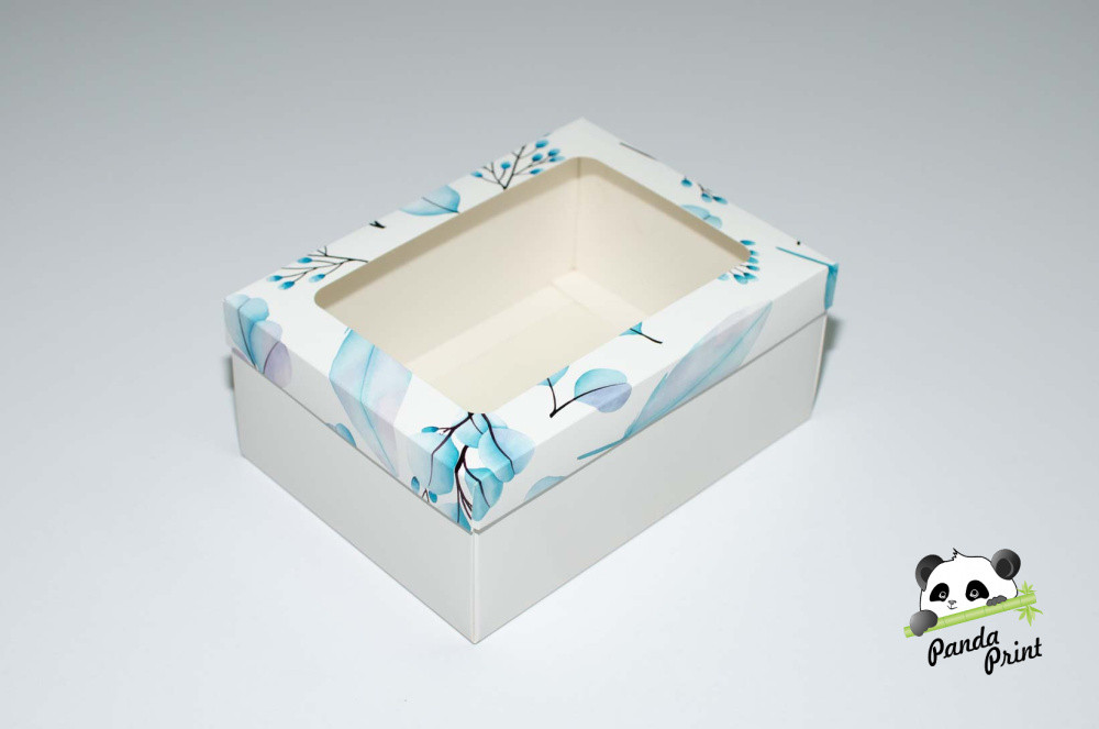 Коробка с прозрачным окном 220х160х90 Настроение свежести (белое дно) - фото 1 - id-p225239877