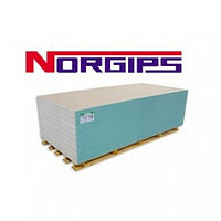 Гипсокартон влагостойкий стеновой NORGIPS 12,5*1200*2600 мм. , Польша